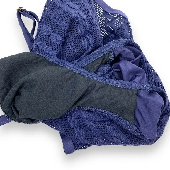 ❌SOLD❌ Y2K NAUTICA navy blue lace one piece swimsuit - Picture 8 of 16